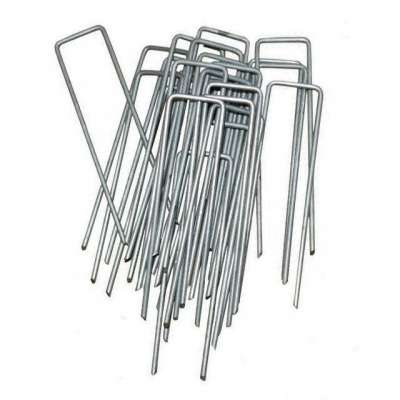 Steel u shaped pegs metal turf nail for artificial grass landscape anchor pins